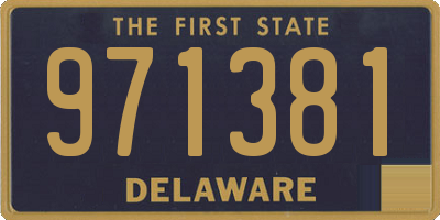 DE license plate 971381