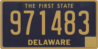 DE license plate 971483