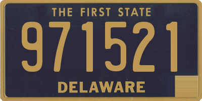 DE license plate 971521