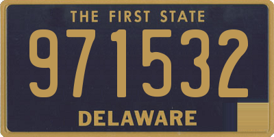 DE license plate 971532