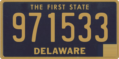 DE license plate 971533