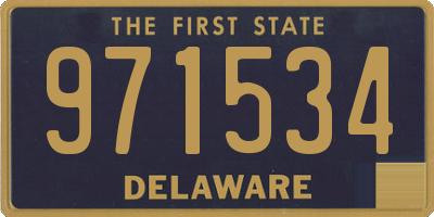 DE license plate 971534