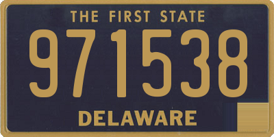 DE license plate 971538