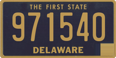 DE license plate 971540