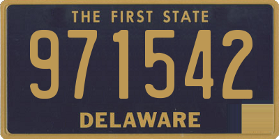 DE license plate 971542