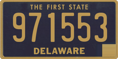 DE license plate 971553