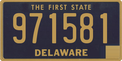 DE license plate 971581