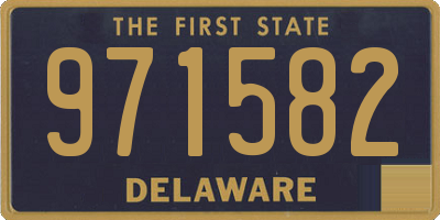 DE license plate 971582