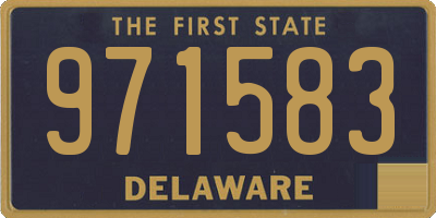 DE license plate 971583