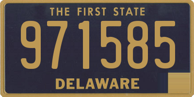 DE license plate 971585