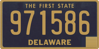 DE license plate 971586