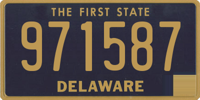 DE license plate 971587