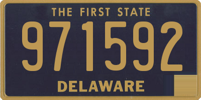 DE license plate 971592