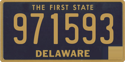 DE license plate 971593