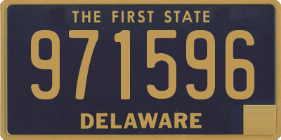 DE license plate 971596