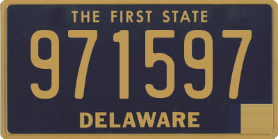 DE license plate 971597