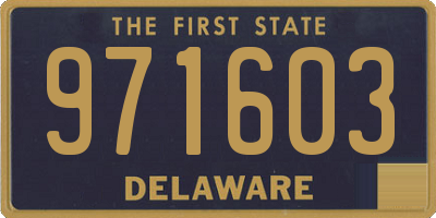 DE license plate 971603