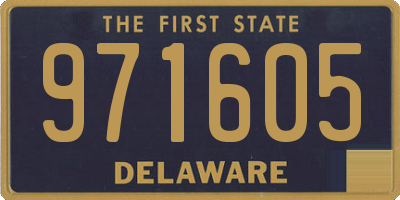 DE license plate 971605