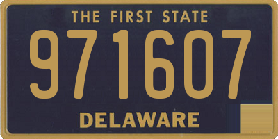 DE license plate 971607