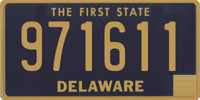 DE license plate 971611