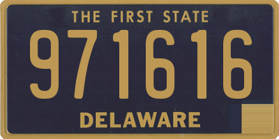 DE license plate 971616