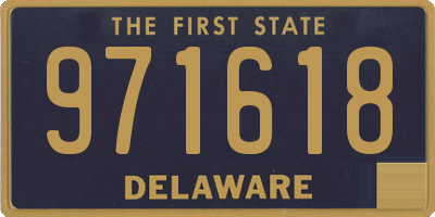 DE license plate 971618