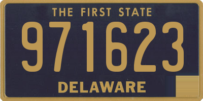 DE license plate 971623