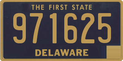 DE license plate 971625