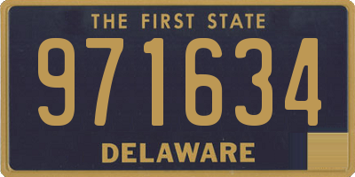 DE license plate 971634