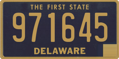 DE license plate 971645