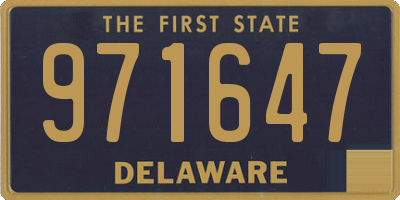 DE license plate 971647