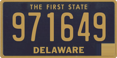 DE license plate 971649