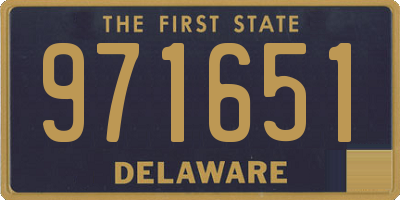 DE license plate 971651