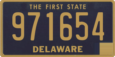 DE license plate 971654