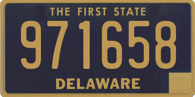 DE license plate 971658