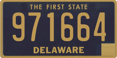 DE license plate 971664