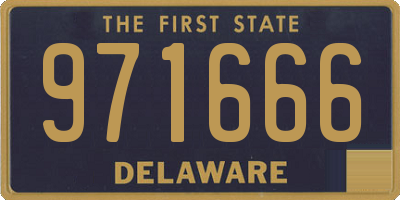 DE license plate 971666