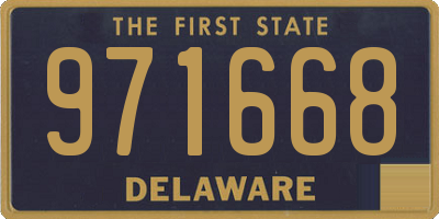 DE license plate 971668