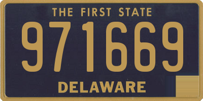 DE license plate 971669