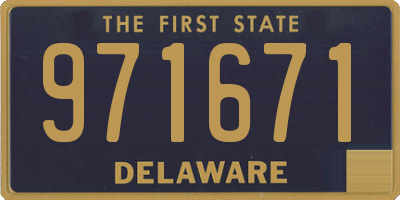 DE license plate 971671