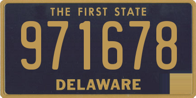 DE license plate 971678