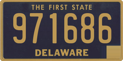 DE license plate 971686