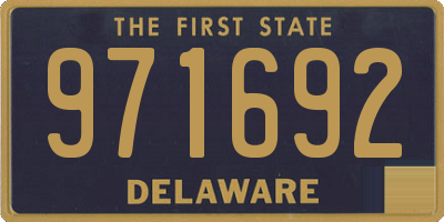 DE license plate 971692