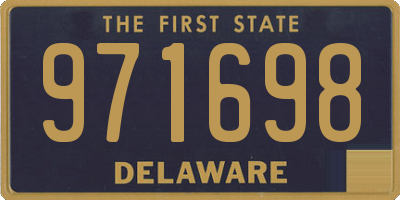 DE license plate 971698