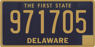 DE license plate 971705