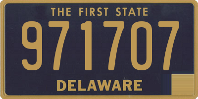 DE license plate 971707