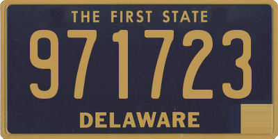 DE license plate 971723