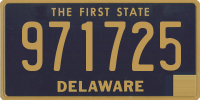 DE license plate 971725