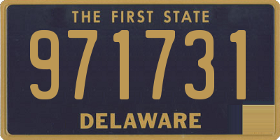 DE license plate 971731