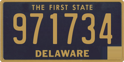 DE license plate 971734